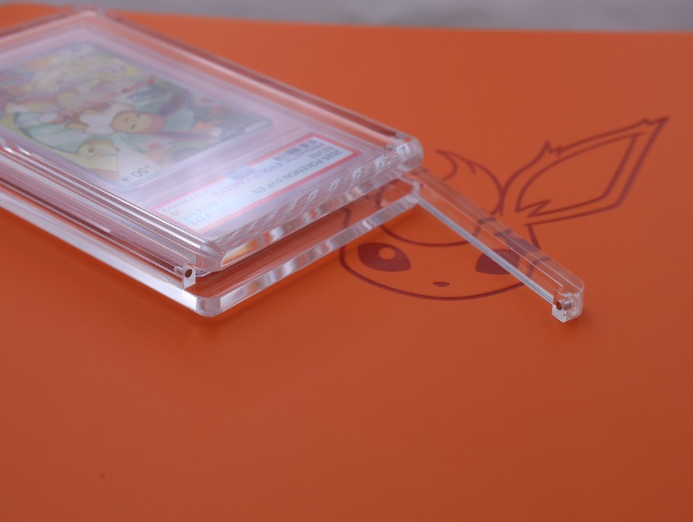 PSA Acrylic Magnetic Display Case With Graded Guard / Bumper Installed