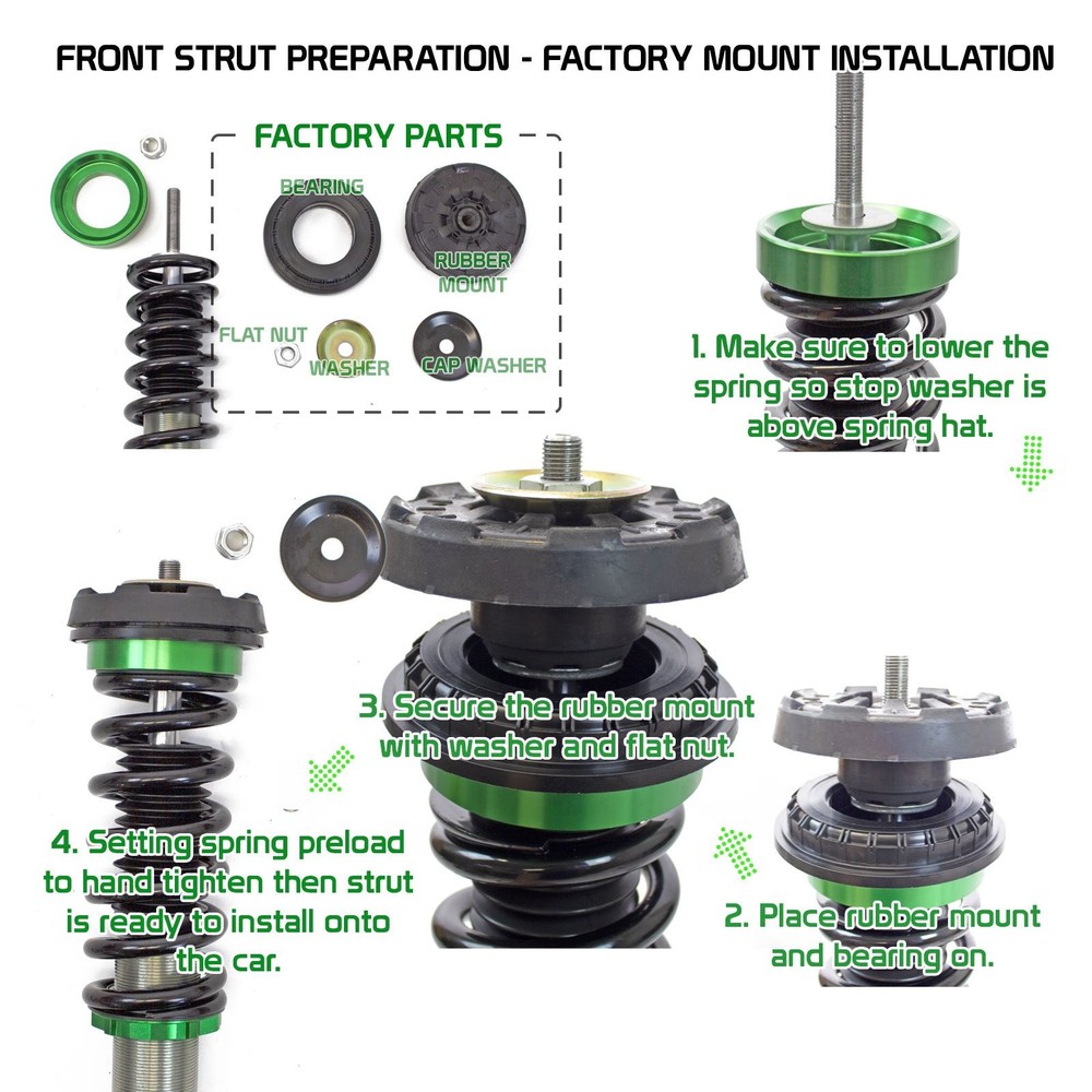 for IMPALA 14-20 HS2 Coilovers Lowering Kit Adjustable Damping Ride Height