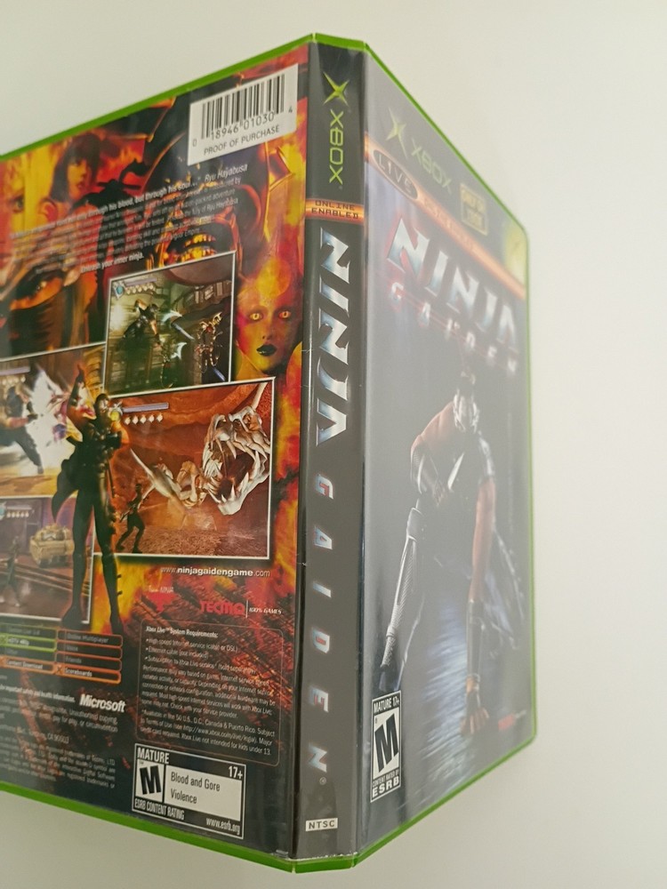 Ninja Gaiden Microsoft Original XBOX Complete CIB + Clean Reg Card Tested