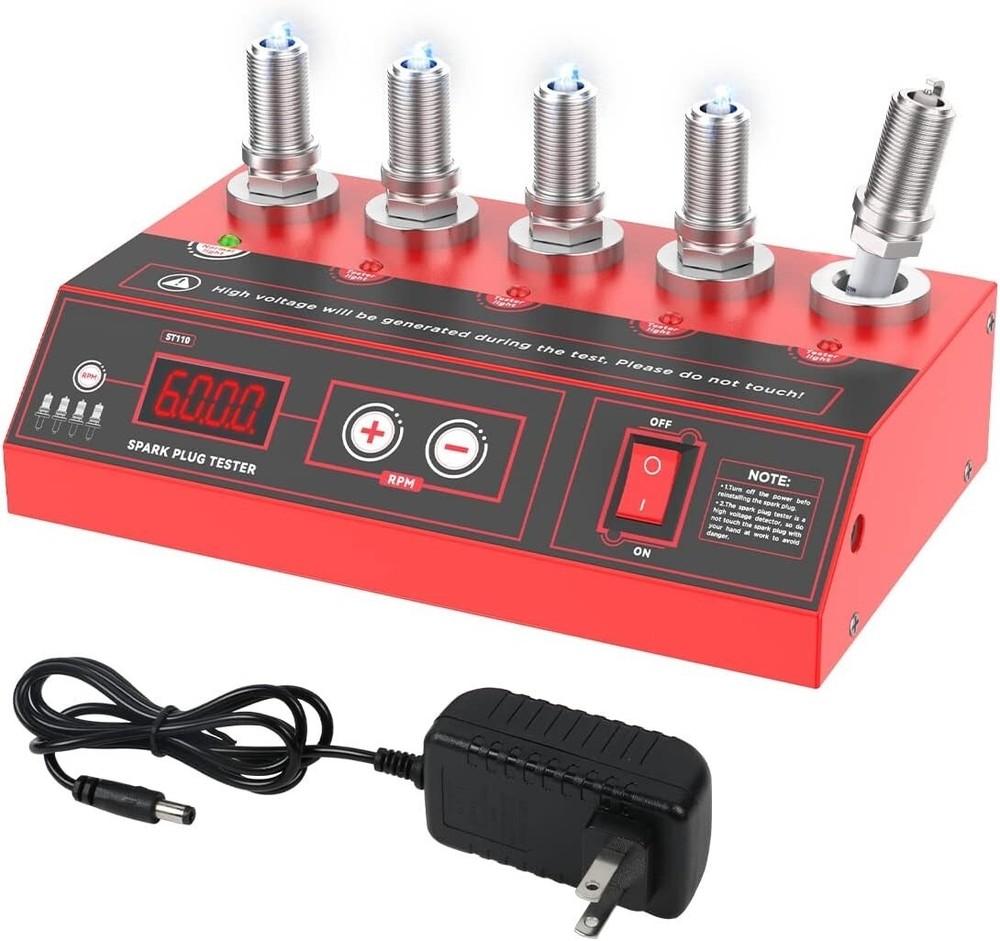 Car Spark Plug Tester Analyzer Ignition Coil Test Detect 5Socket Diagnostic Tool