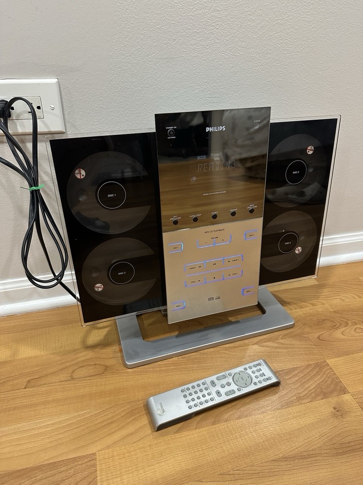 Vintage Philips MCM 298 / 37 Micro Hi-Fi 4-Disc CD Speaker READ DESCRIPTION