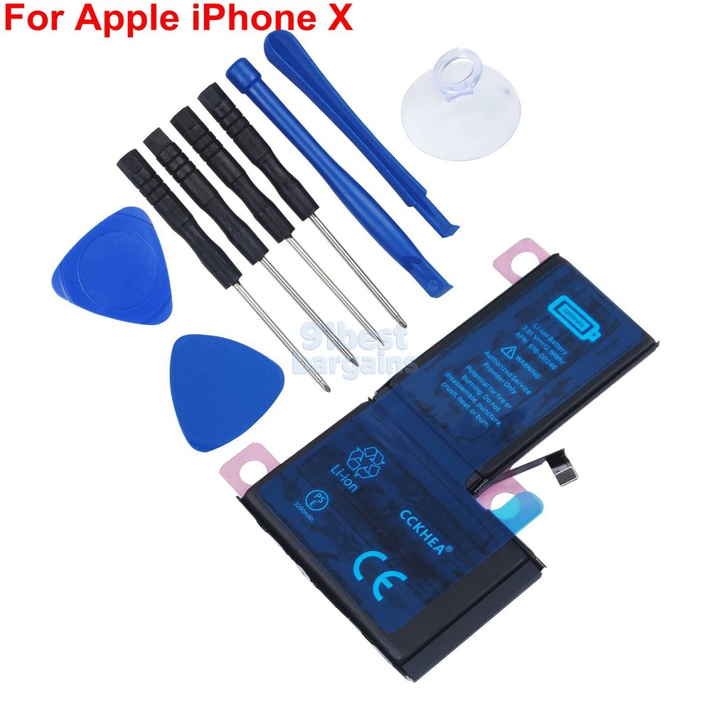 New Replacement Battery For Apple iPhone X Li-ion internal 3200mAh + Tools