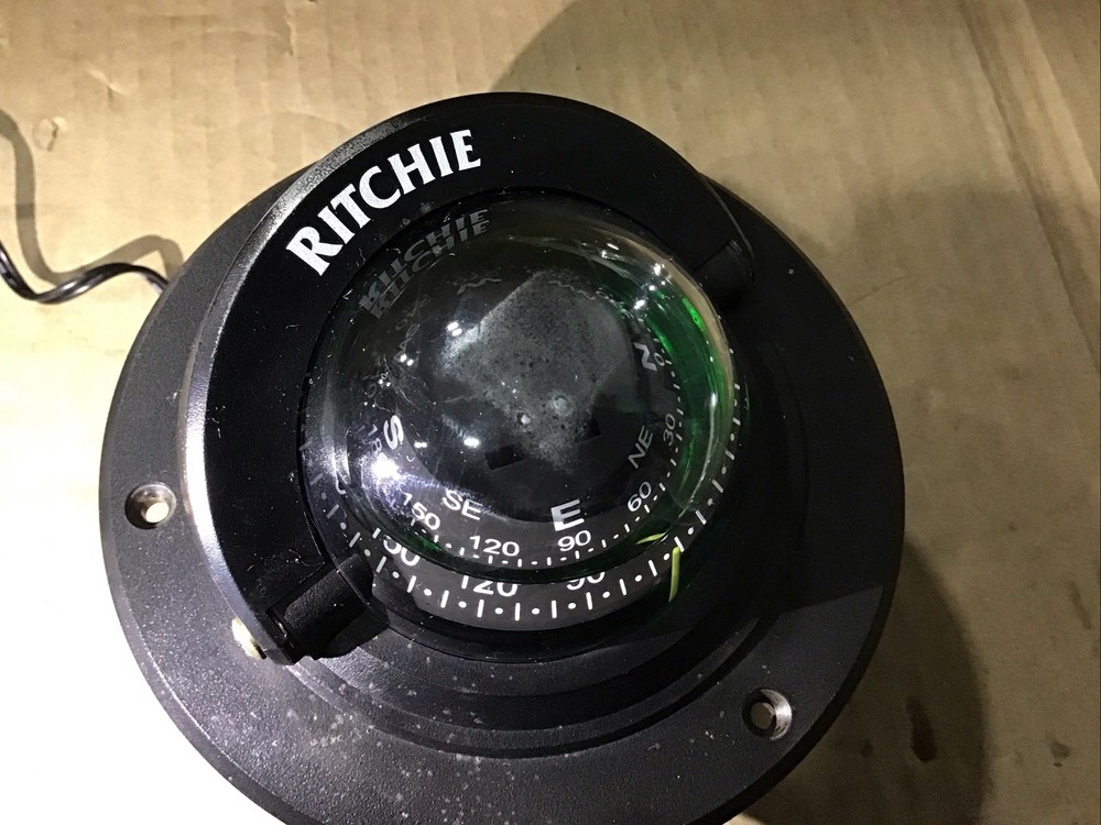 Ritchie Explorer Compass (Flush Mount) Black F-50 ( Open Box / Stains )