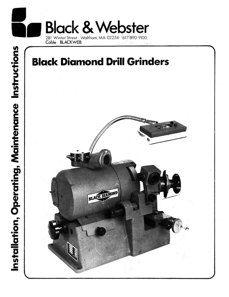 Black Diamond Drill Sharpener Instructions Manual