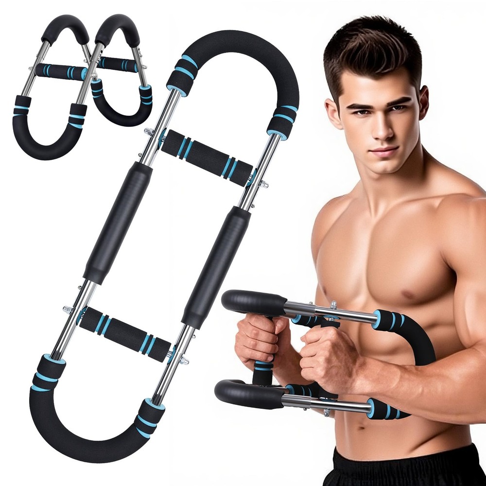 Twister Arm Trainer, 60-100lb Adjustable Chest & Workout Tool, Blue