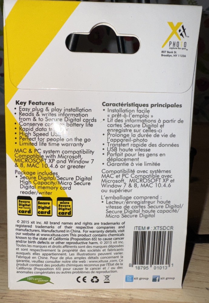 ( 1 ) High speed SD SDHC MicroSD Reader Writer PC MAC compatible Plug and Play!