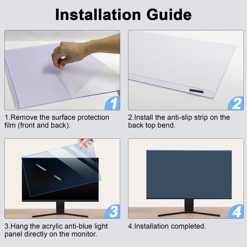 23-24 Inch Blue Light Filter for Computer Monitor, Computer Screen Blue Light...