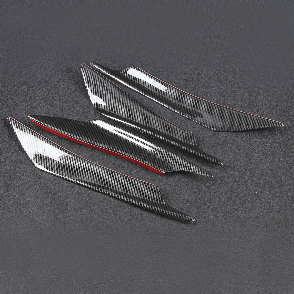 4Pcs Universal Bumper Spoiler Protective Carbon Fiber Style Front Lip Split QTYC