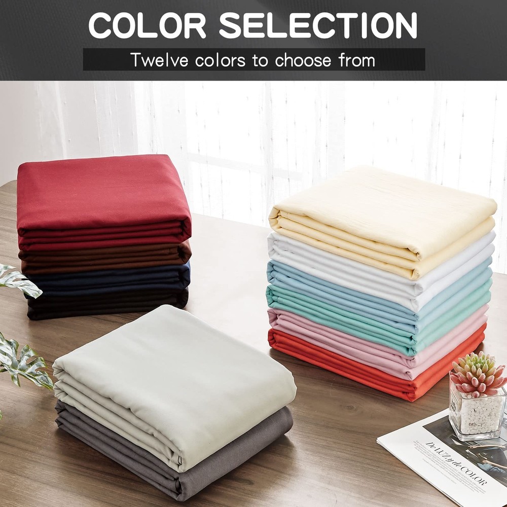 FreshCulture Twin Flat Sheets Only 2 Pack - Hotel Quality Flat Bed Sheets - B...