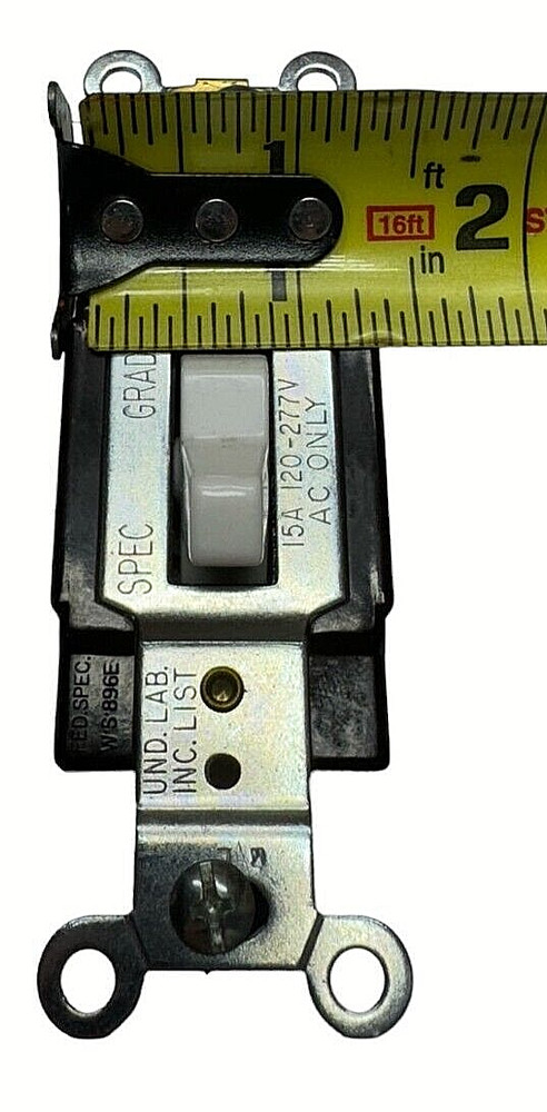 Cooper CS415W White 4-Way Toggle Wall Light Switch 15A, 120V-277V