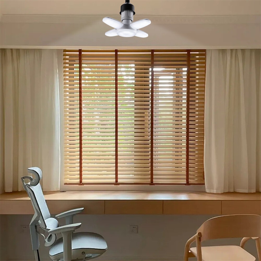 E27 LED Garage Light Bulb 28W Deformable Ceiling Fixture Lights Workshop Lamp