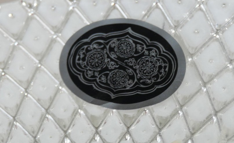 TURKISH Handmade Glass White & Silver Cake Stand Dessert Platter