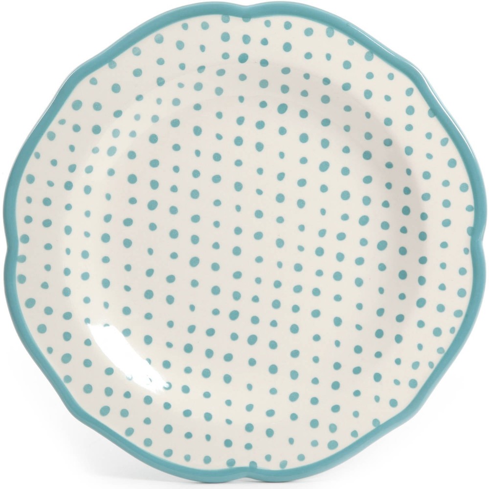 Timeless Floral & Retro Dot 12-Piece Dinnerware Set Multicolor