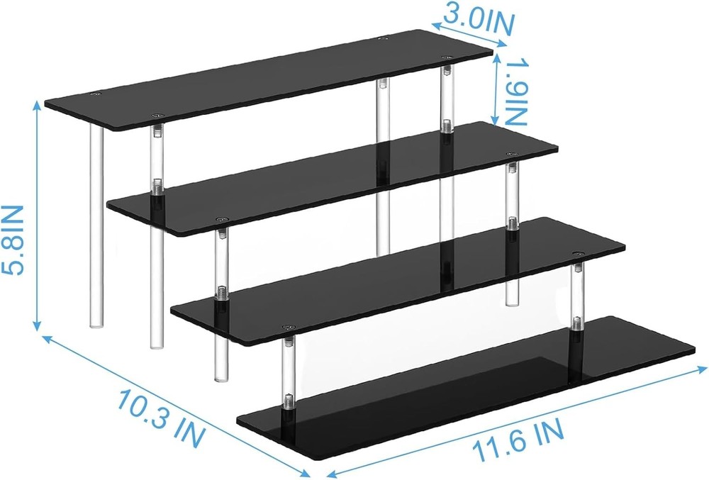 4 Tier Perfume Organizer Stand Acrylic Risers Display Stands Display Risers