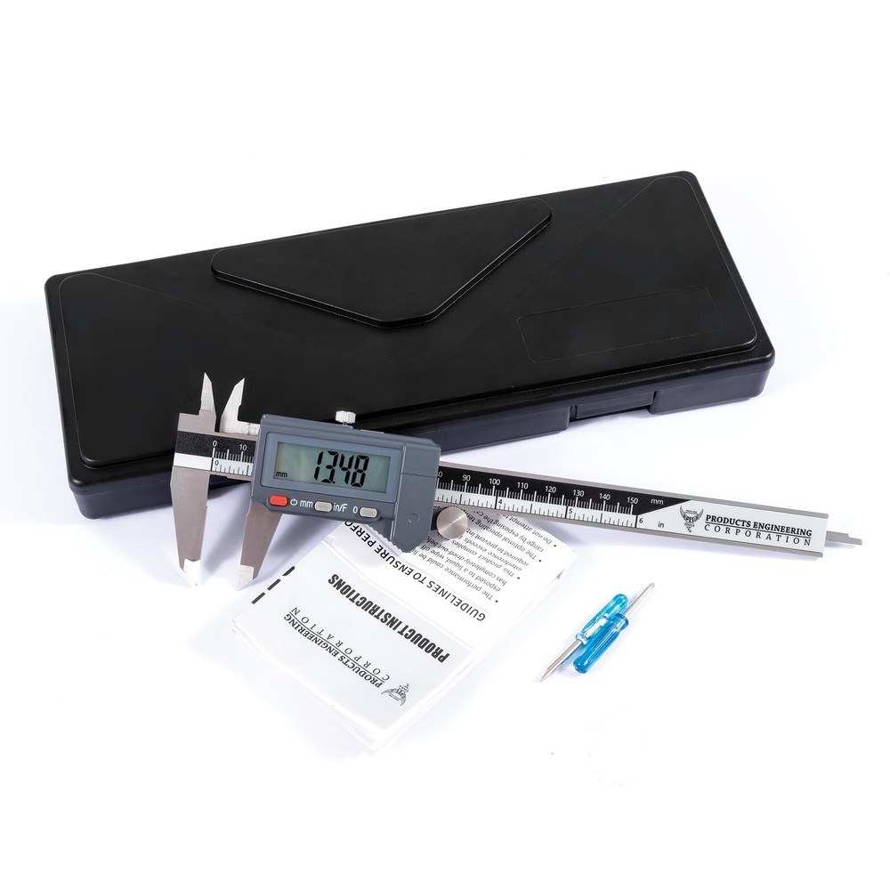 PEC Tools 6" / 150mm Digital Caliper, IP54 Electronic Caliper,...