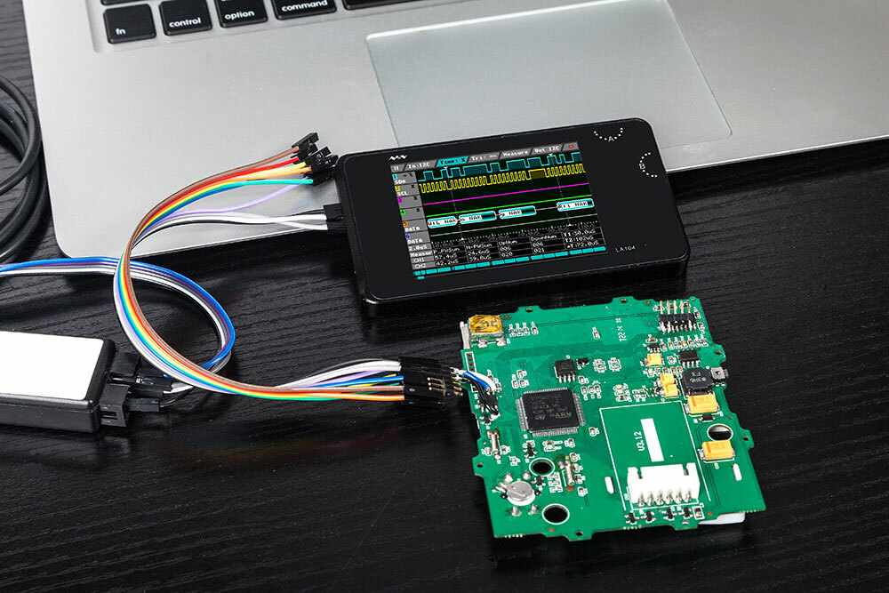 Digital Logic Analyzer LA104 USB Mini 4 Channels 100MHz Max Sampling Rate V4C2