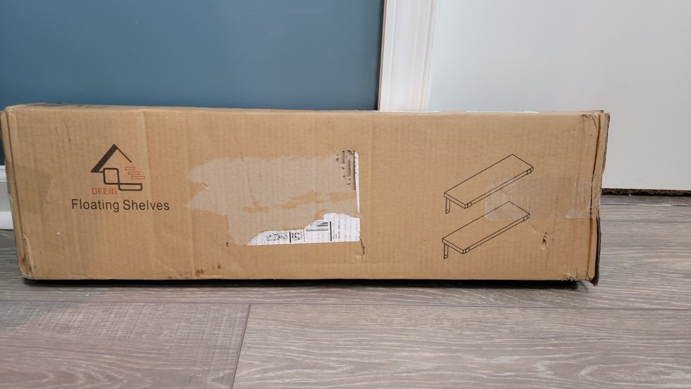 Wall Shelves Rustic Grey 2 Pack