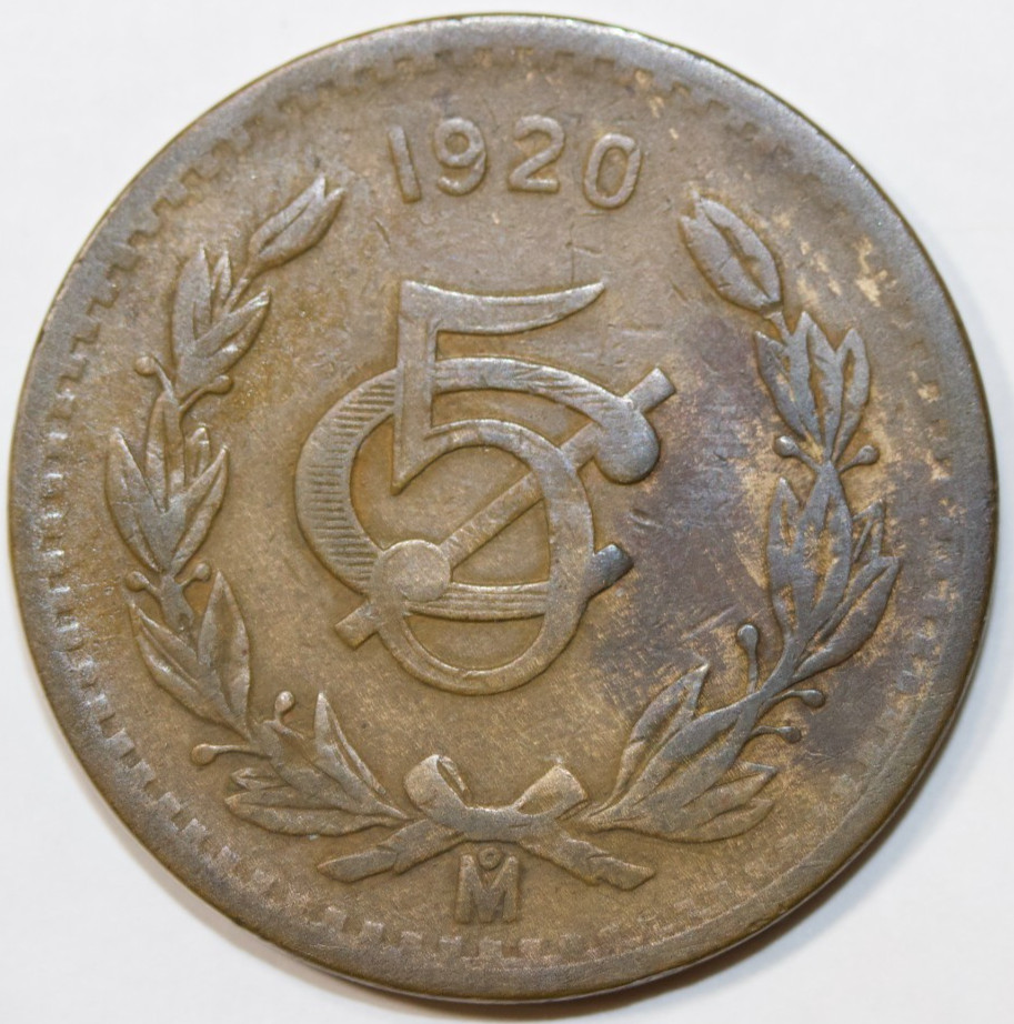 1920  5 Centavos , Mexico   # 0169