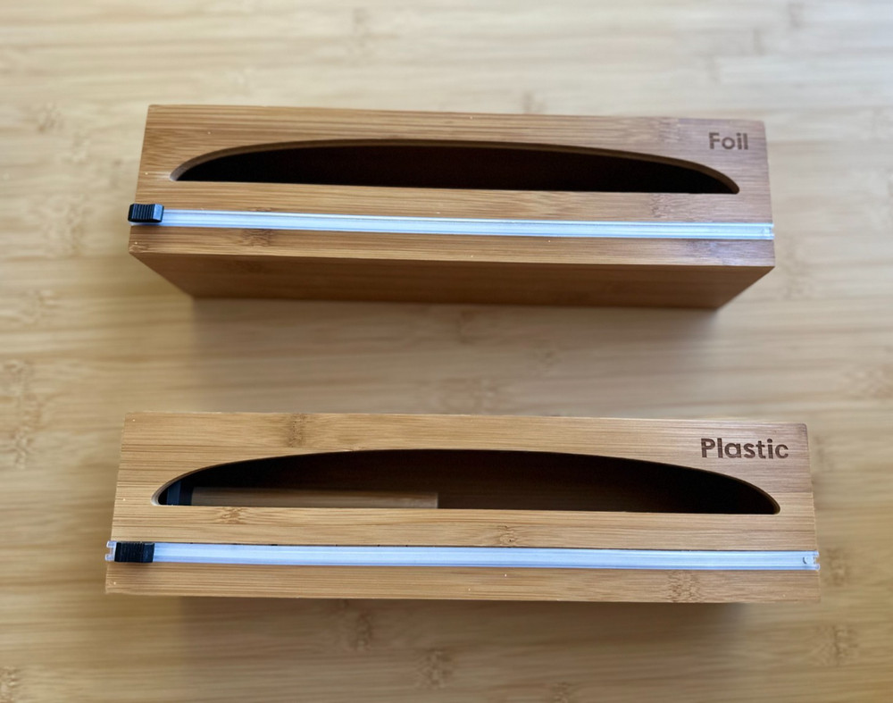 Bamboo Foil & Plastic Wrap Dispenser 2-piece Set