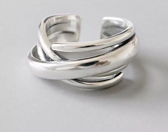 925 Sterling Silver Adjustable Ring Stacking Rings Open Ring Thumb Ring,