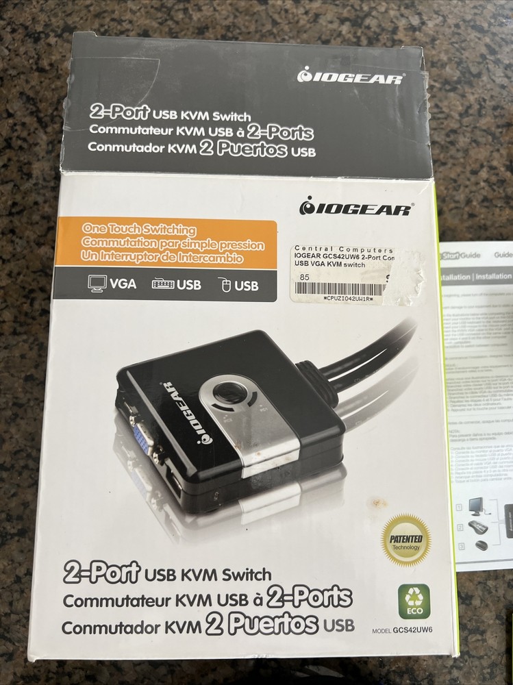 IOGEAR (GCS42UW6) 2-Ports External KVM switch USB
