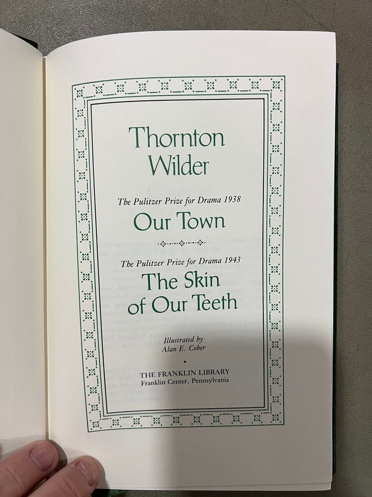 Franklin Library Two Plays - Thornton Wilder Pulitzer Prize 1st Ed