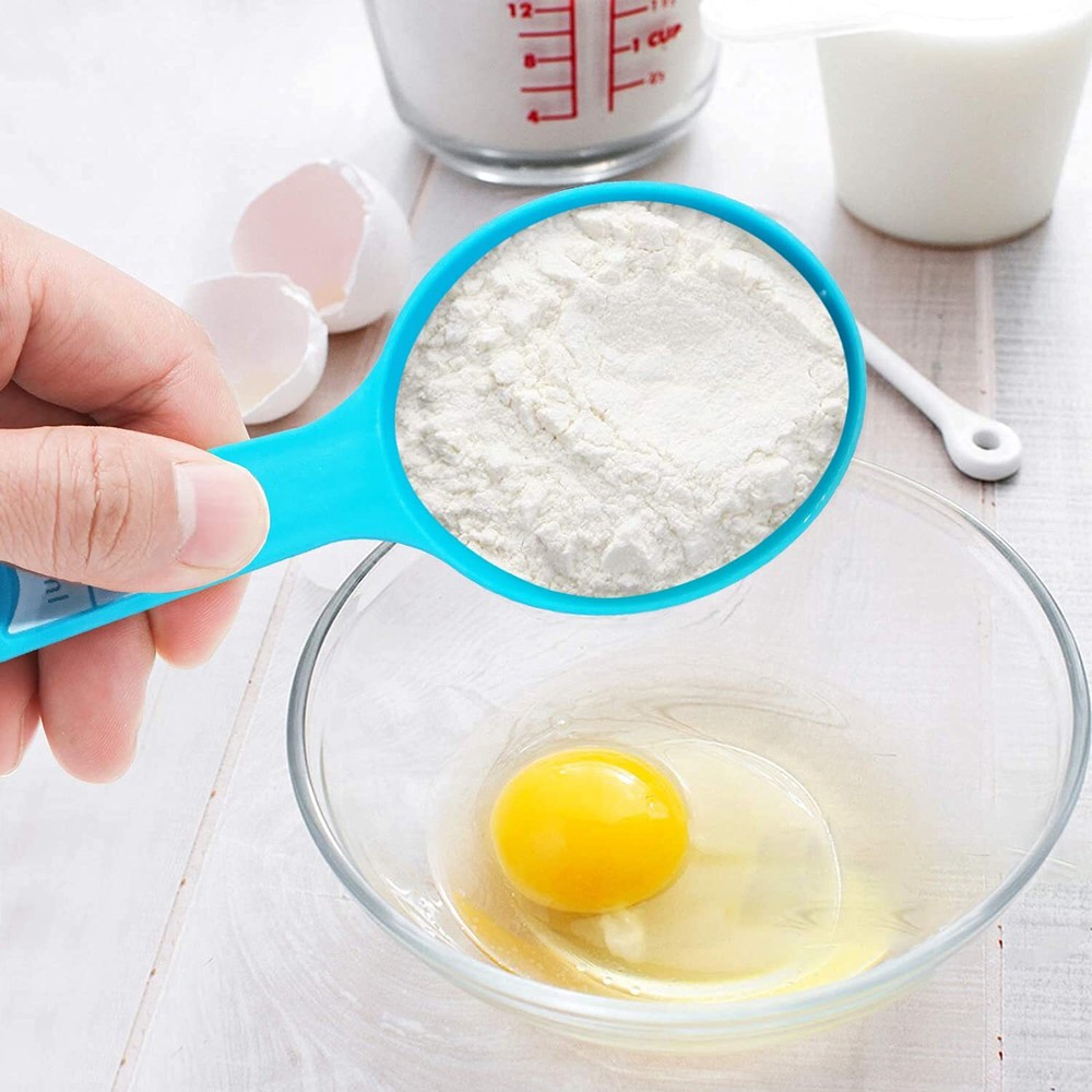 12 Piece Measuring Cups and Spoons Set, Colored Kitchen Measure Tools