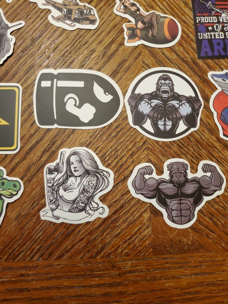 Sticker Lot. Military. Hard Hat. Tool Box.