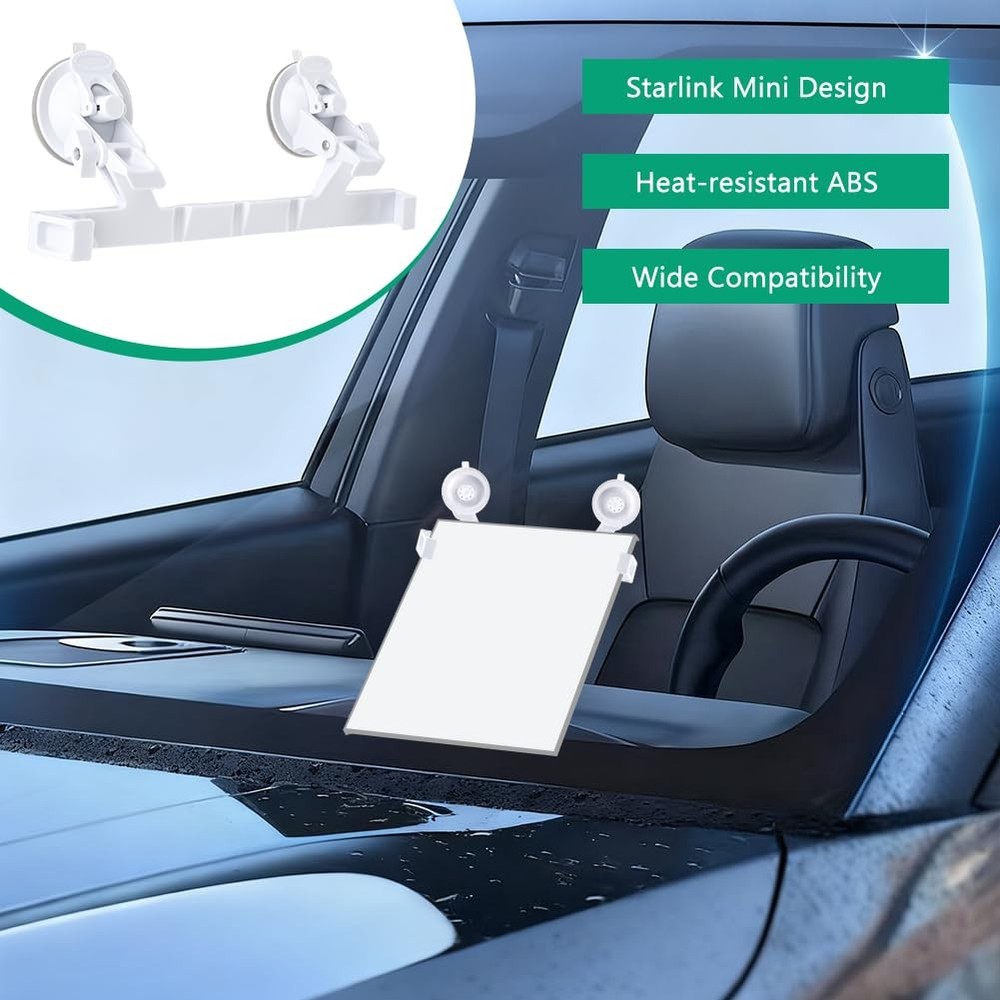 Starlink Mini Car Mount for Dashboard, Suction Cup Mount for Dashboard & Wind...