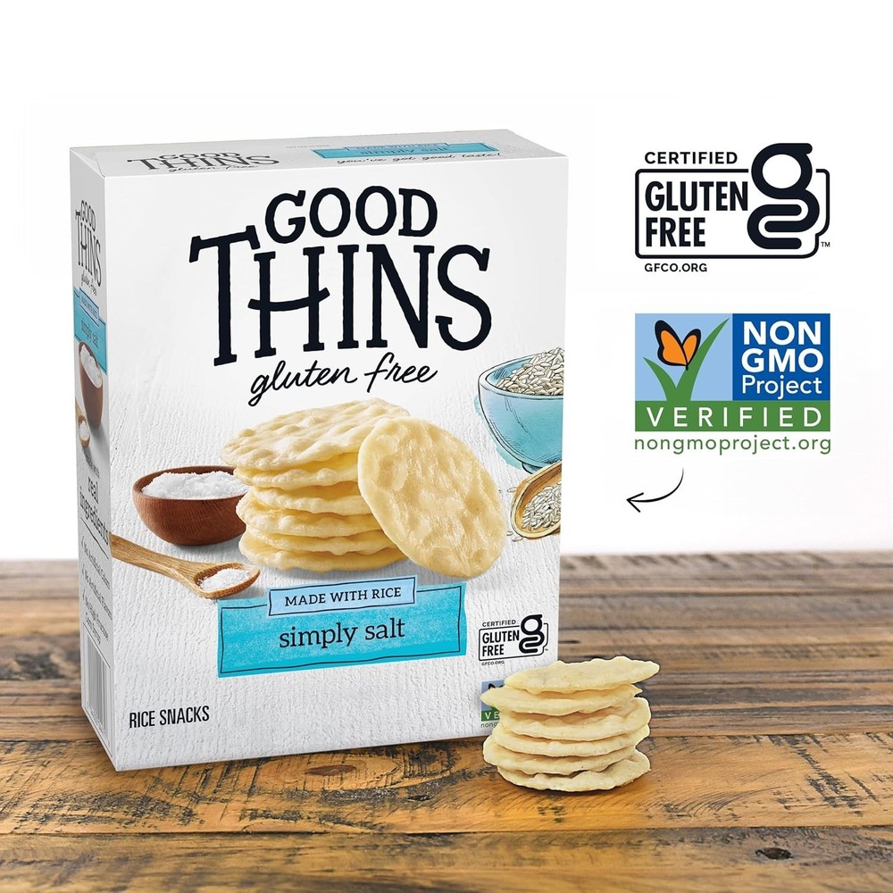 Enjoy Versatile Simply Salt Rice Crackers 3.5 oz - Perfect for Dips & Snacks