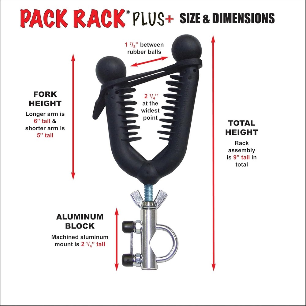 Pack Rack Plus - Gun & Bow Rack for ATVs and Bikes - Model PRP1