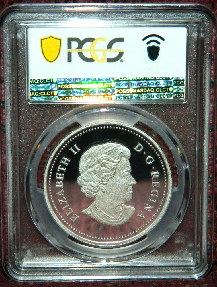 2015 CANADA $20 HOWLING WOLF - COLORIZED SILVER COIN - PCGS PR70 DCAM - POP=4
