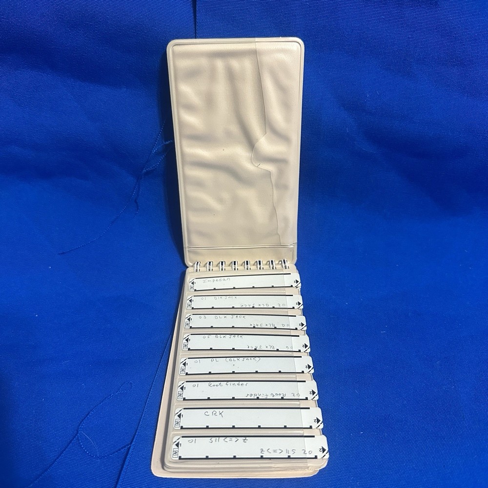 Vintage HP Hewlett-Packard Blank Program Cards Case w/ Handwritten Programs