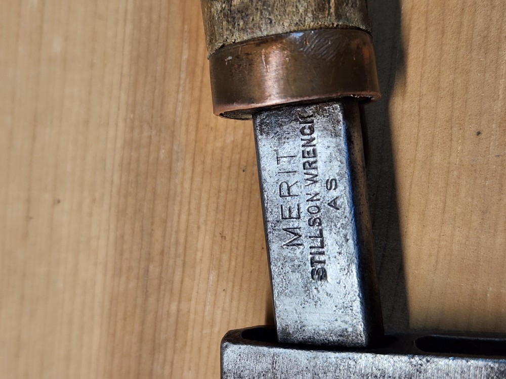 Stillson ~ 8" ADJUSTABLE PIPE WRENCH ~ MERIT, STILLSON, WRENCH, USA
