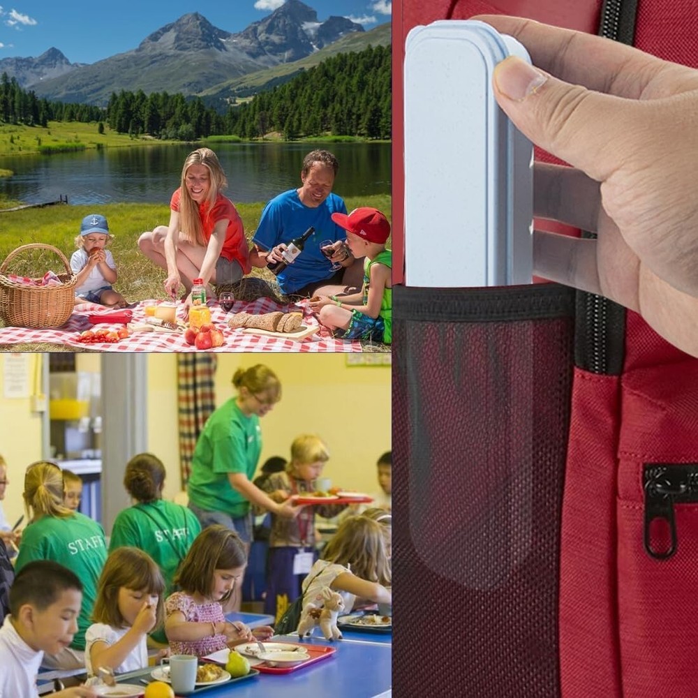 4 Sets Reusable Utensils Set with Case, Camping Cutlery Set Travel Silverware