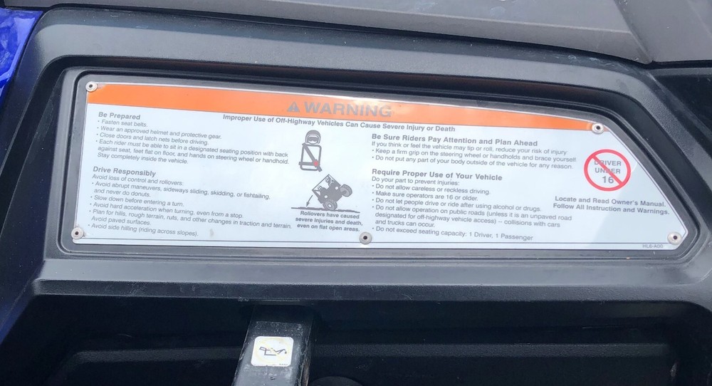 Honda Talon 1000 dash plate