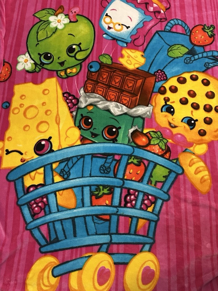 Shopkins Plush Throw Blanket 100x70