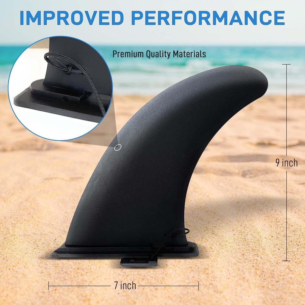 9” Inflatable Paddle Board Fin - Quick Installation, Maximum Stability