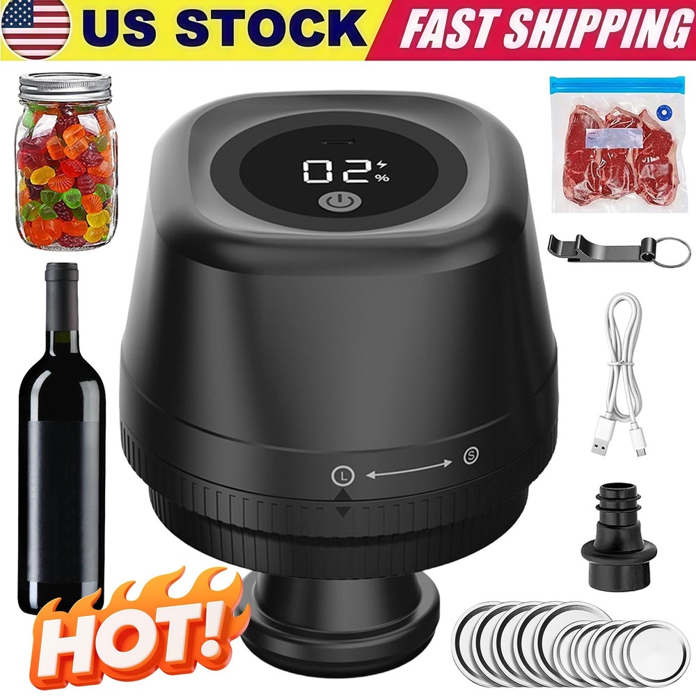 Mason Jar Vacuum Sealer - Multi-Function Electric Mason Jar Vacuum Sealer Kit US