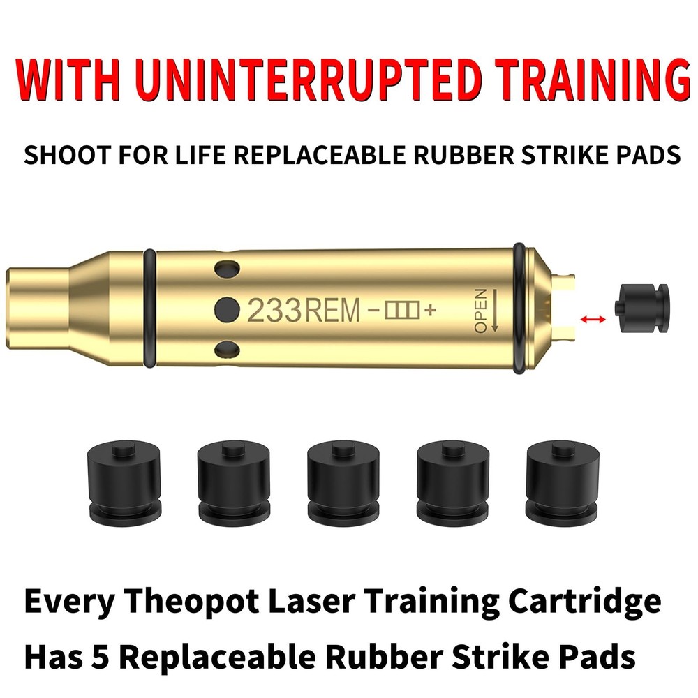 Gobxld .223 Laser Training Cartridge with Extractor Tool Dry Fire Practice