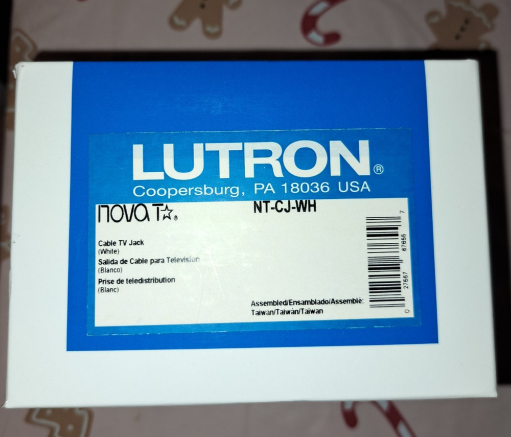 LUTRON NT-CJ-WH CABLE JACK, WHITE New