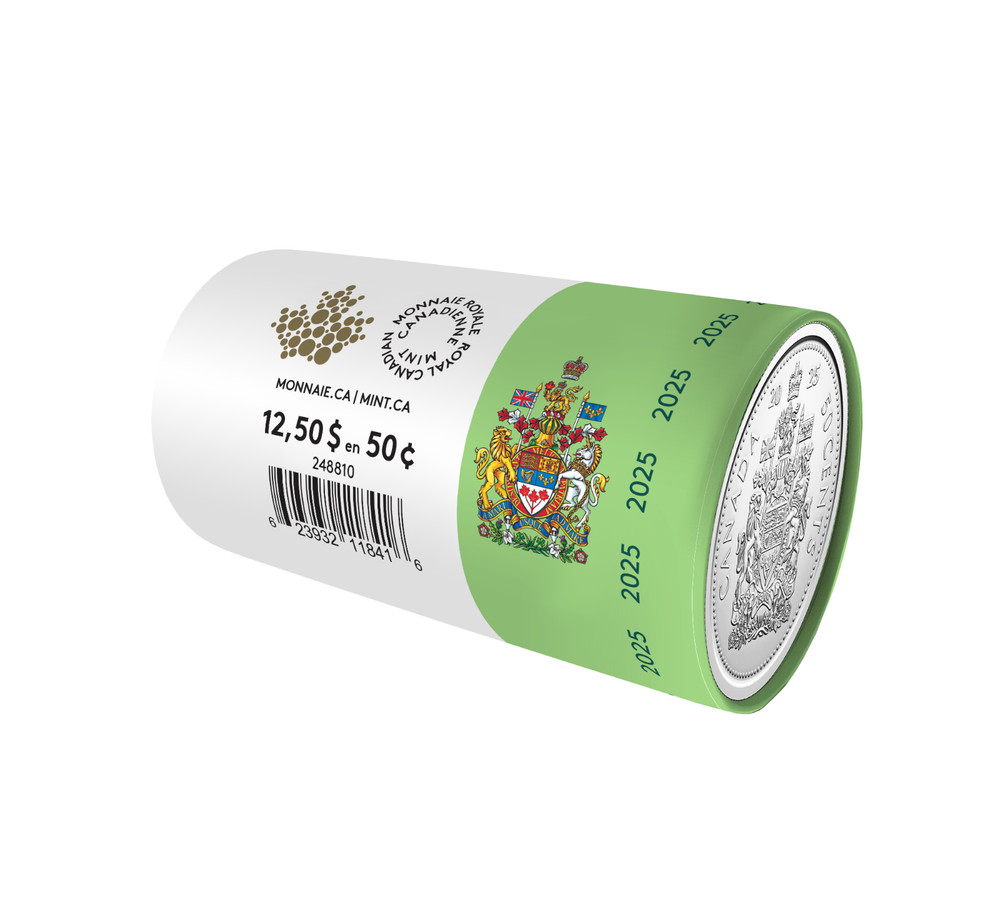 2025 Canada Half Dollar Special Wrap Roll – 25 Coins