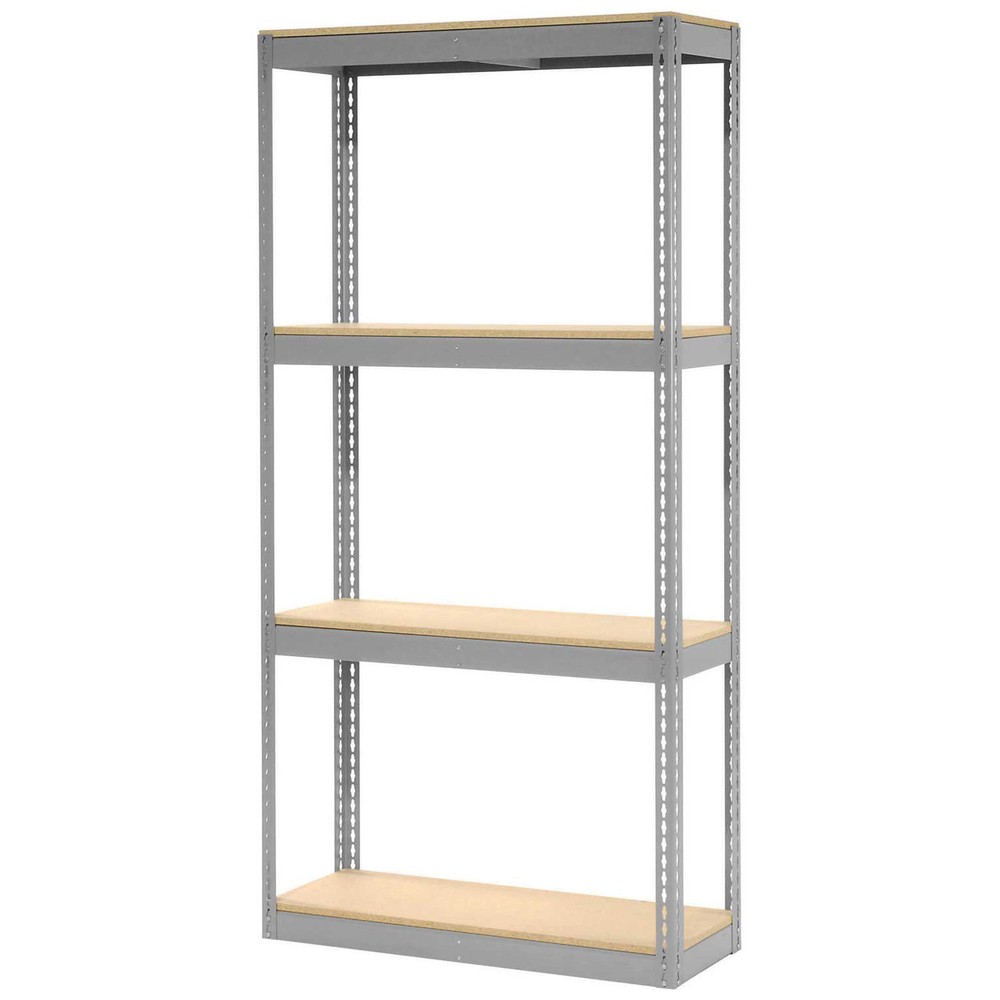 Record Storage Rack Without Boxes 42"W x 15"D x 84"H Gray