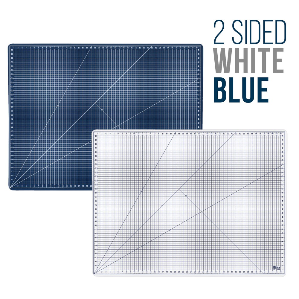 36" x 48" WHITE/BLUE Self Healing 6-Ply Double Sided Durable Cutting Mat
