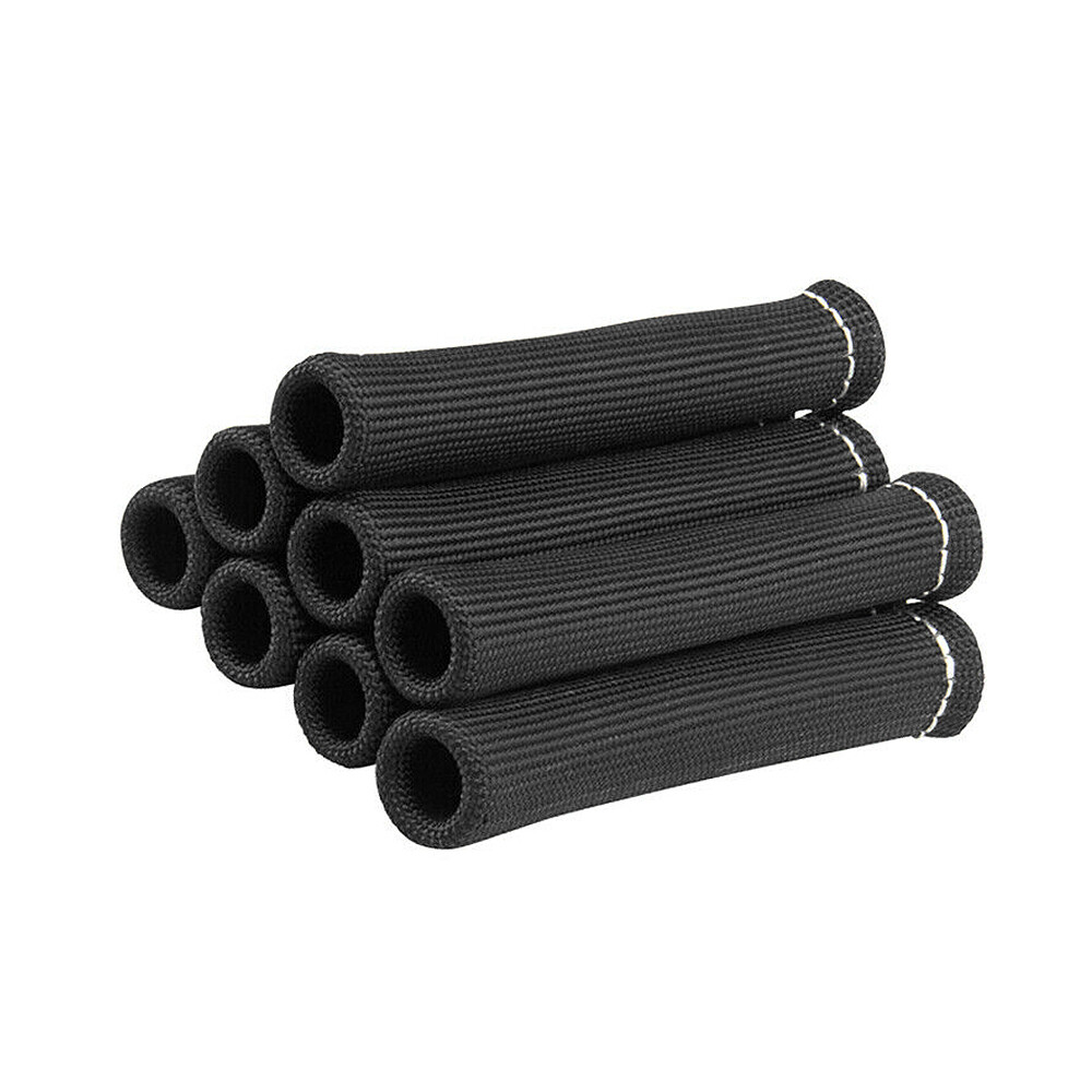 Black 2500° Spark Plug Wire Boots Protector Sleeve Heat Shield Cover For LS1/LS2
