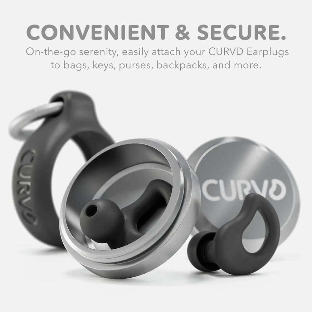 CURVD Everyday™ Earplugs + Case Clip