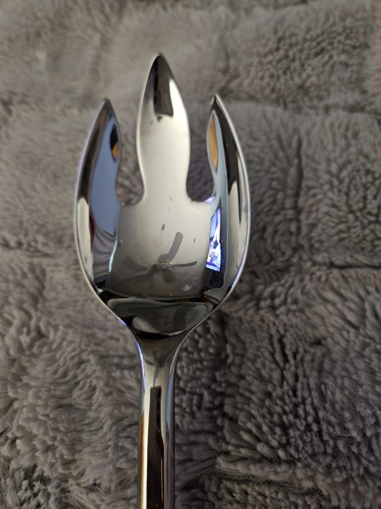 Italian Murano Glass Salad Fork White with multicolor dots kitchen dining room