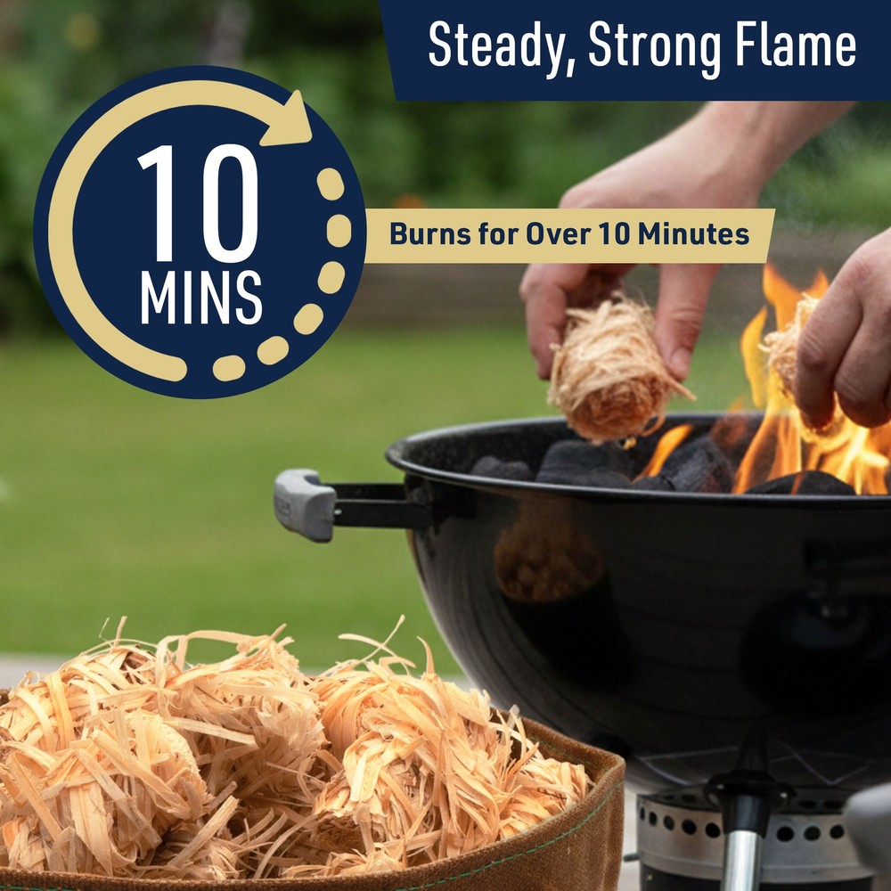 Fire Starter 50-Pack Natural Fire Starters Wood Firestarter Camping Essentials