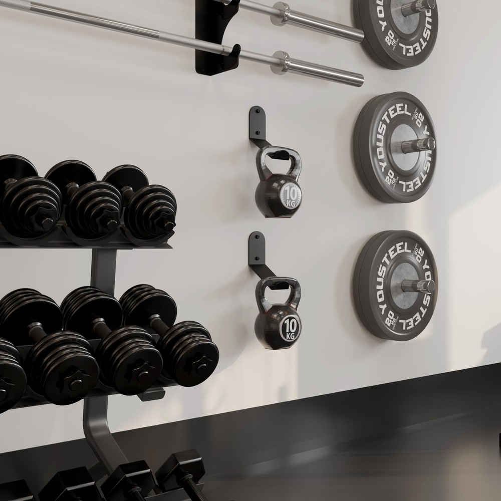 Kettlebell Rack Heavy Duty Storage Holders Wall Mount Kettlebell...