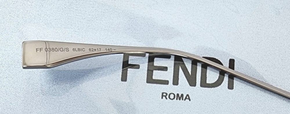 Fendi FF0380/G/S 6LBIC 62mm Oversized Sunglasses Silver / Grey Gradient / Mirror